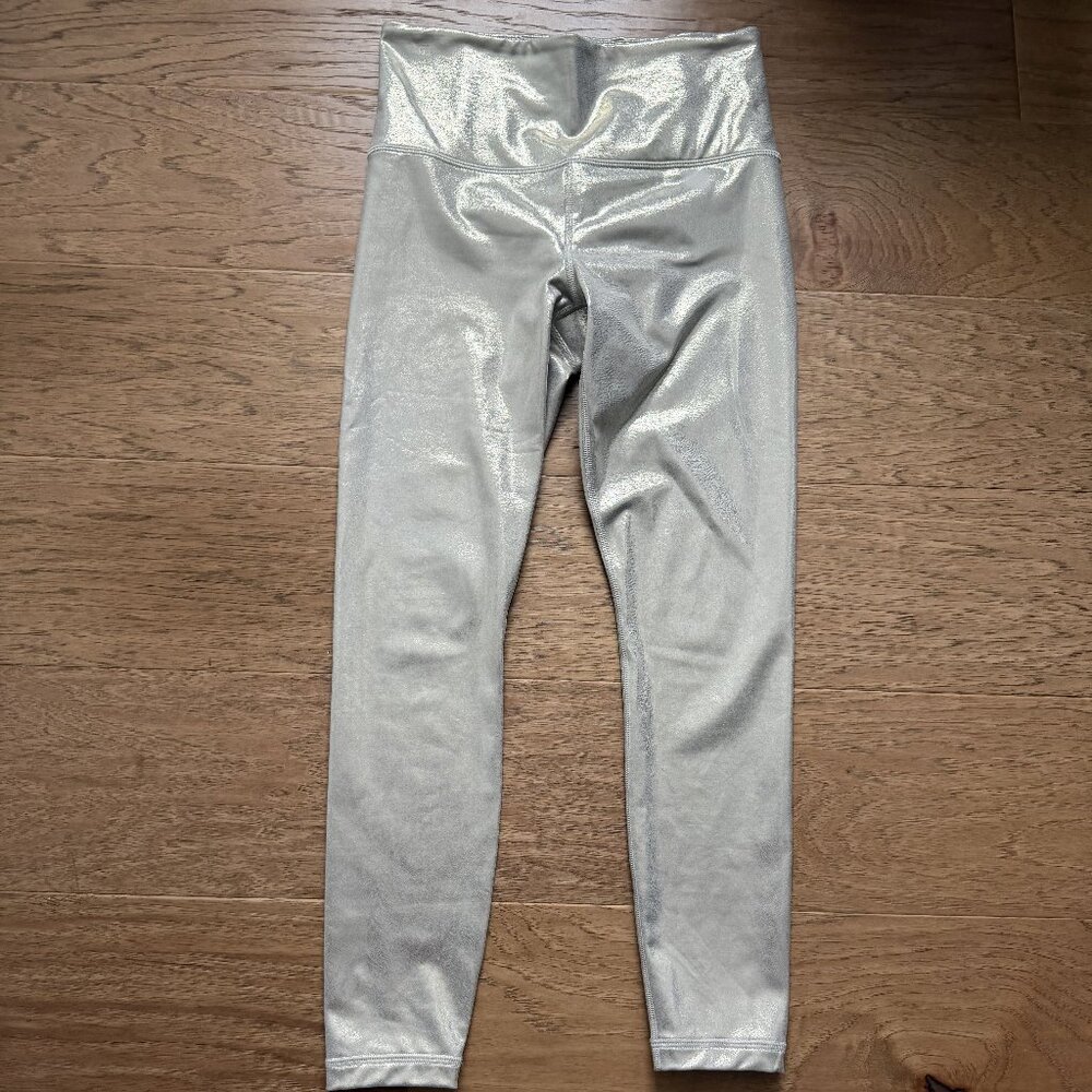 Athleta Elation Shine Tight, Size Small, Gold